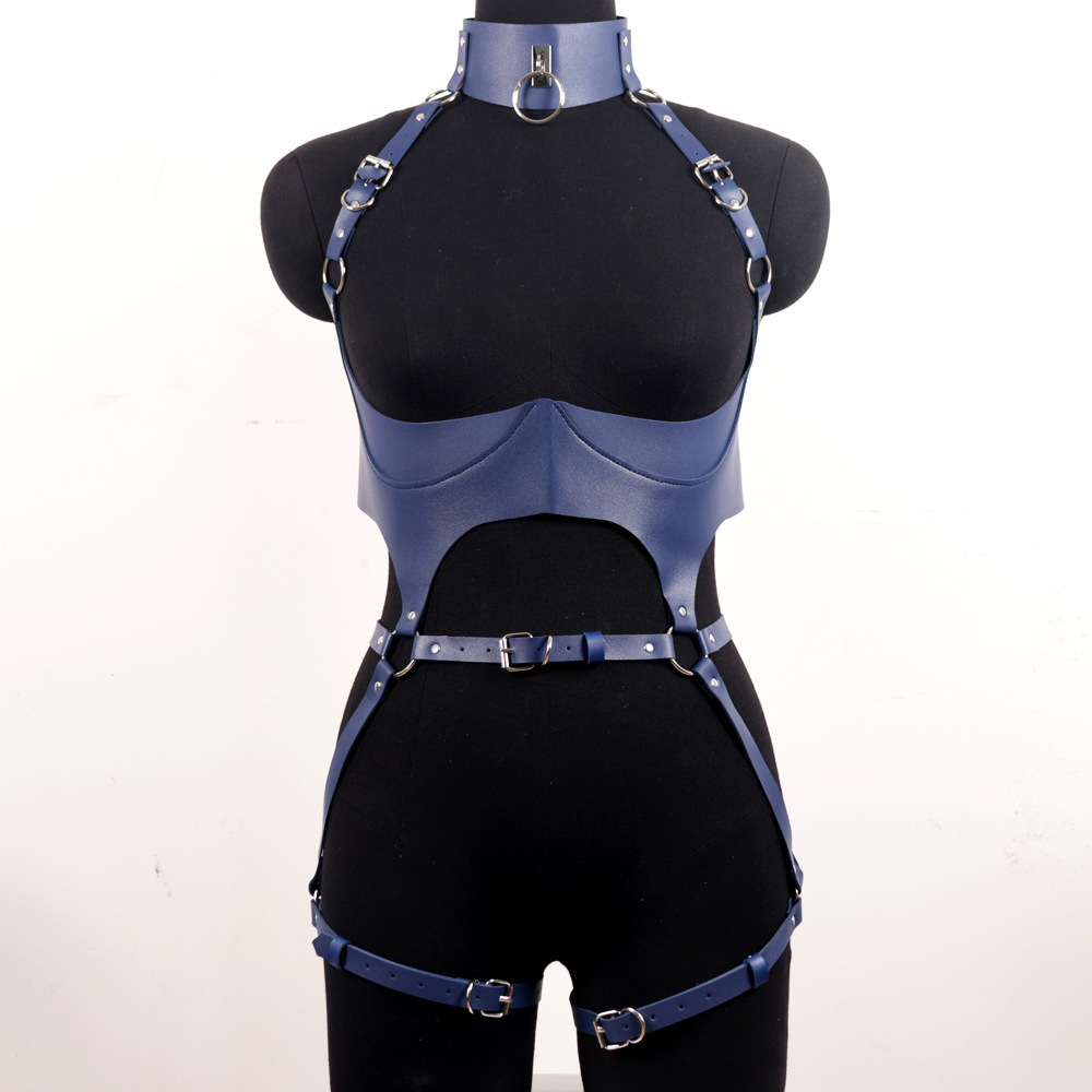 Garter Belt Set - Women Leather Harness Sets Sexy Lingerie