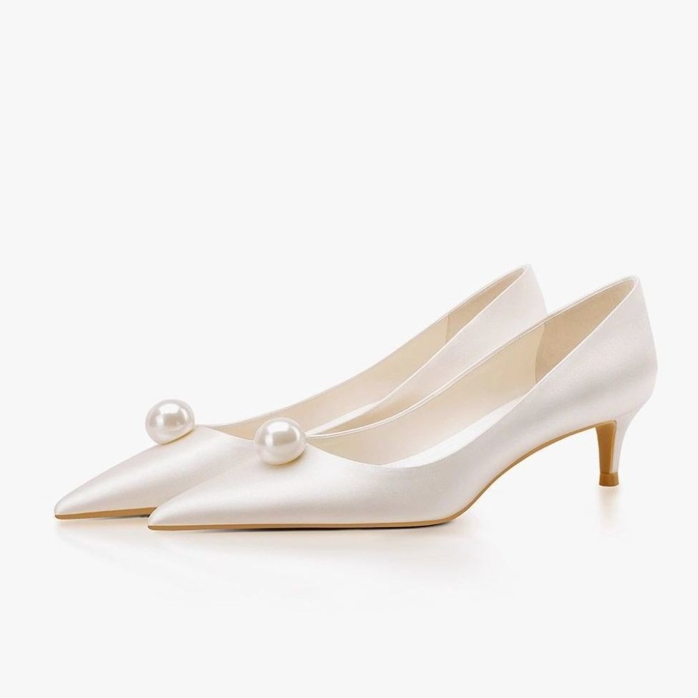 Slip Dress Satin - New White Satin Wedding Bride Shoes