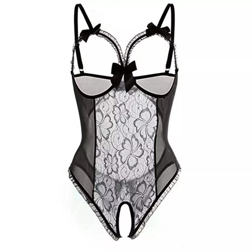 Babydoll Chemise Night - Women Sexy Open Bra Strap Lingerie