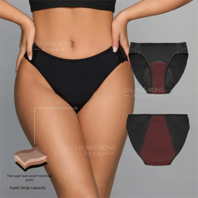 Period Panty Absorbent - Plus Size Women's Easy-On Snap Button