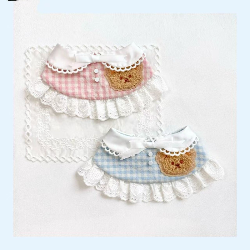 Lace Teddy Lingerie - Pet Spring Plaid Cute Bib Pet