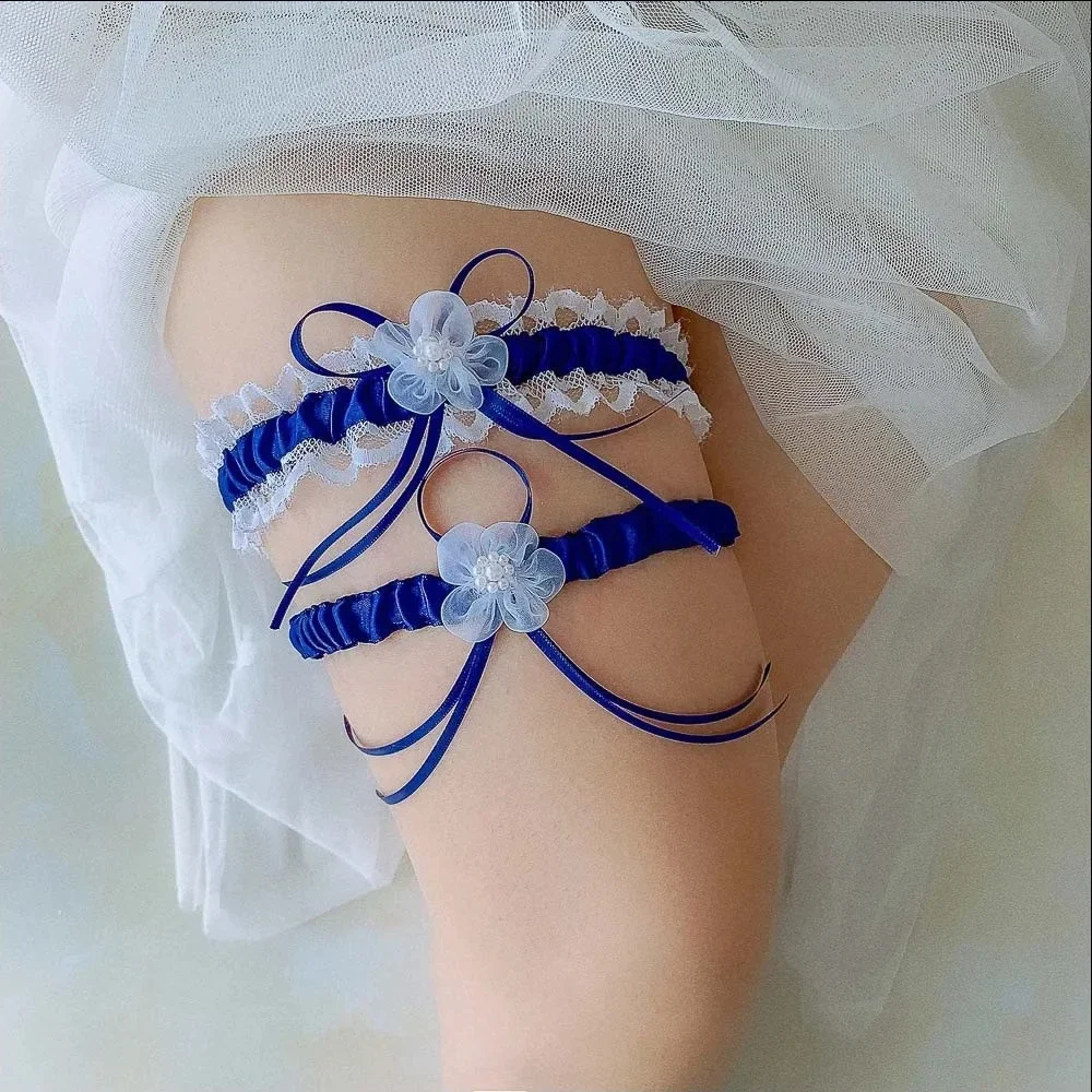 Garter Belt Set - 2pcs/Set Satin Ribbon Wedding Bridal Garter