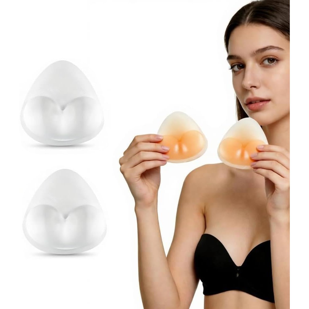 Push Up Bra Padded - Silicone Bra Inserts, Triangle Shape Push