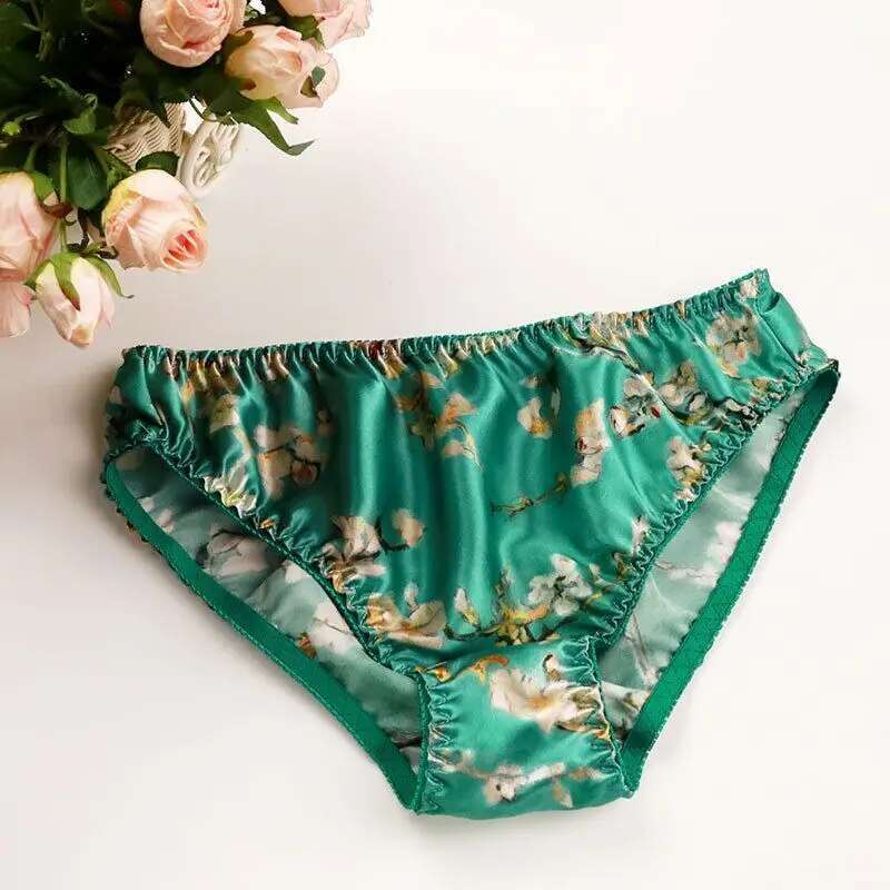 Boyshort Underwear - Summer Floral Print Ice Silk Men