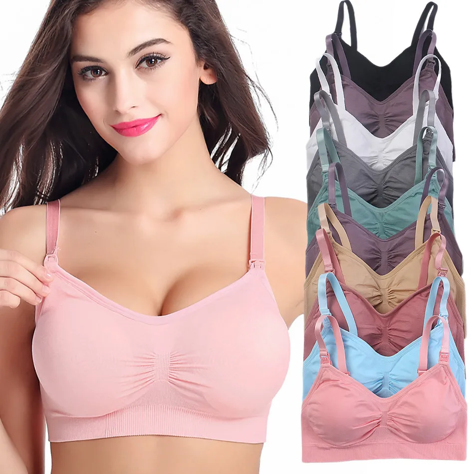 Nursing Bra Sleep - Breathable Maternity Pregnant Bras Comfort Breastfeeding