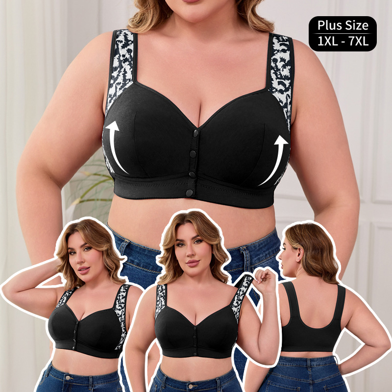 Seamless Underwear Women - XL-7XL Plus Size Front Buckle Bra