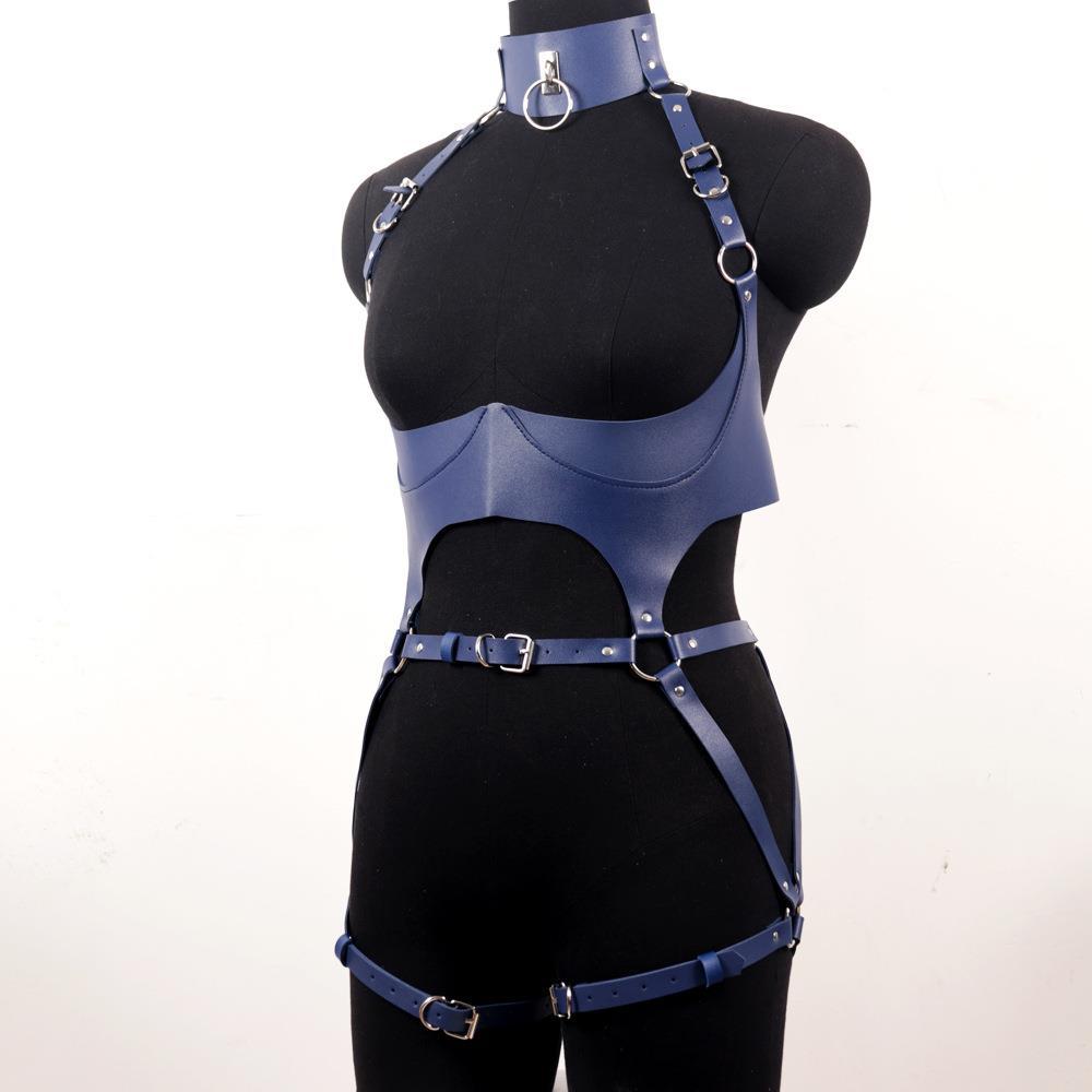 Women Leather Harness Sets Sex - Garter Belt Set 评论和价格