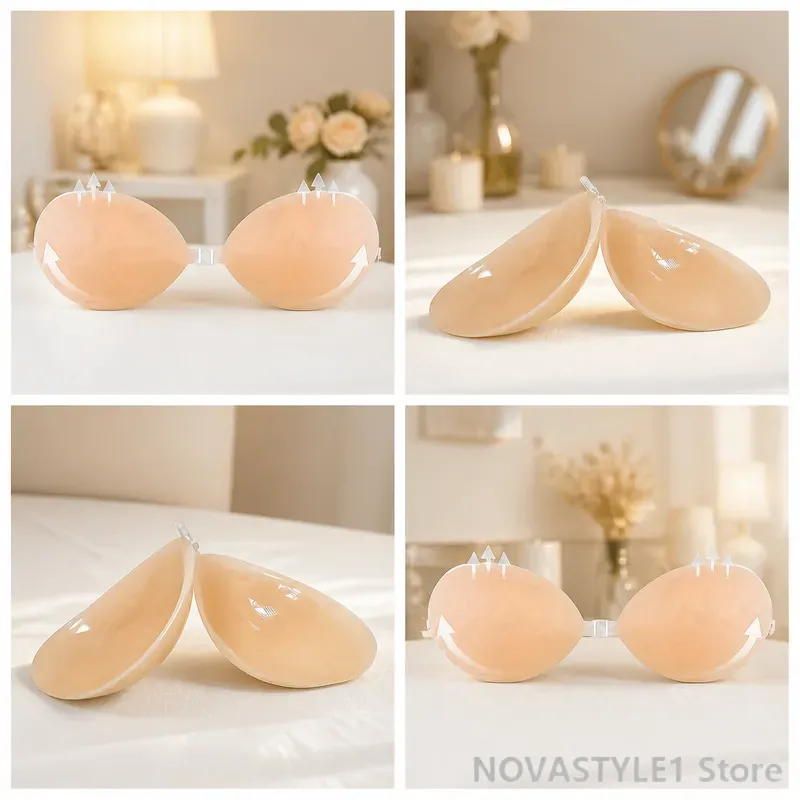 2pcs silicone breast lift pads - Silicone Bra Adhesive 评论和价格