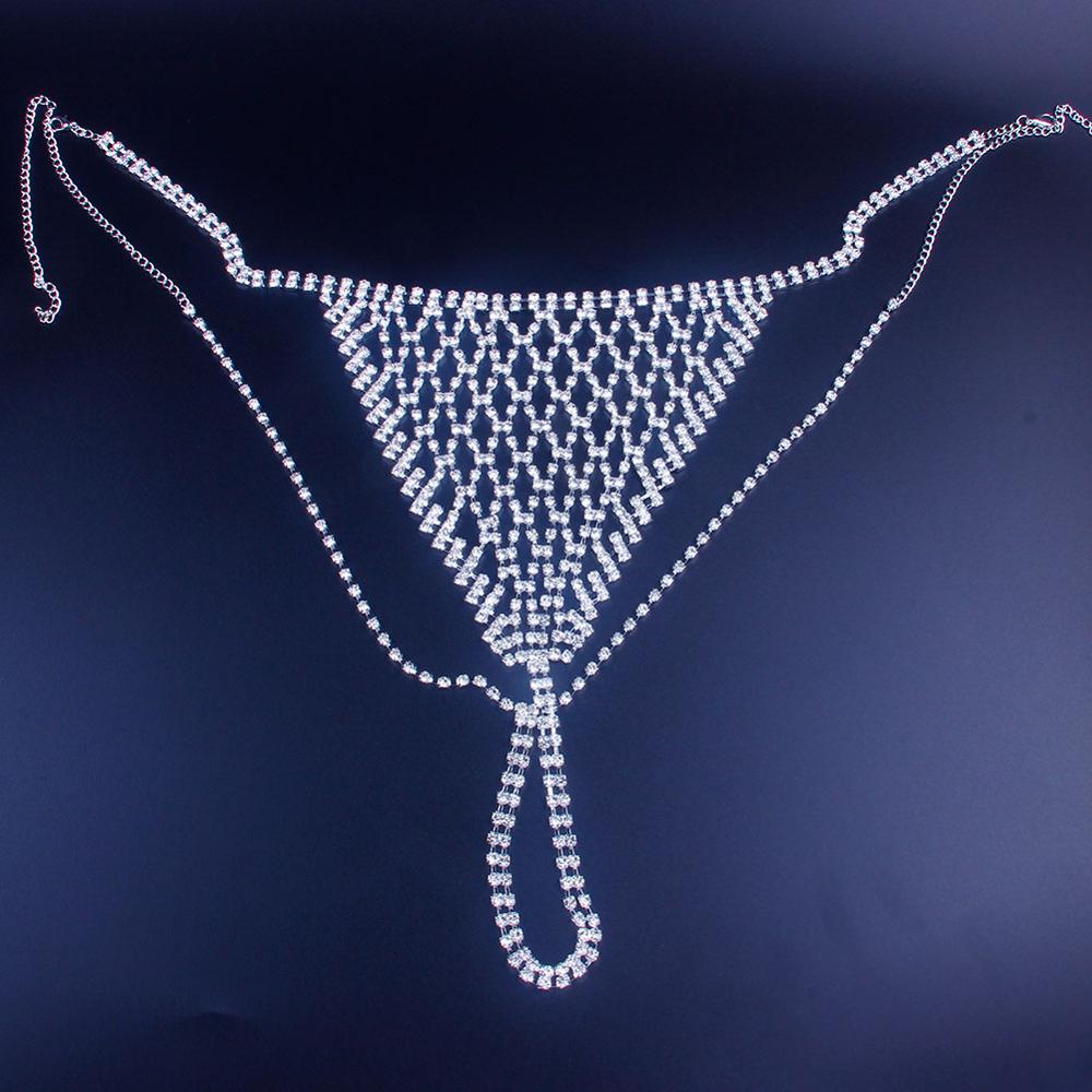 Stonefans Mesh Rhinestone Body - Thong Bikini Women 评论和价格