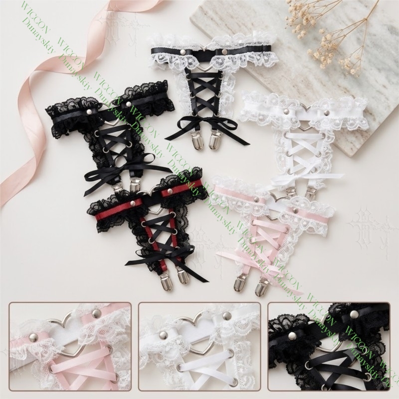 Jirai Kei Figure Ribbon Buckle - Garter Belt Set 评论和价格