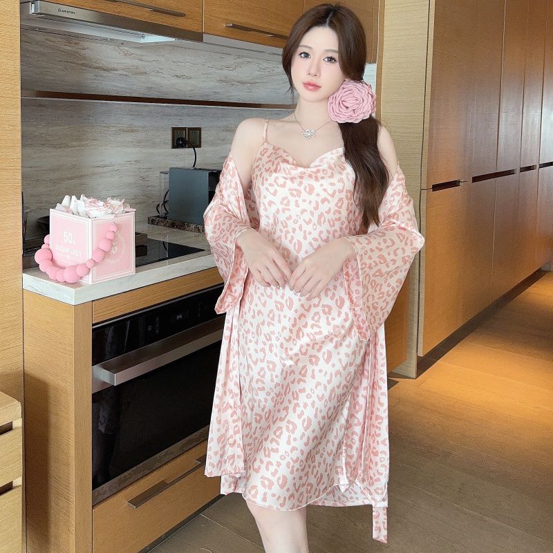 High Grade Printed Sweet Wind  - Robe Silk Women 评论和价格