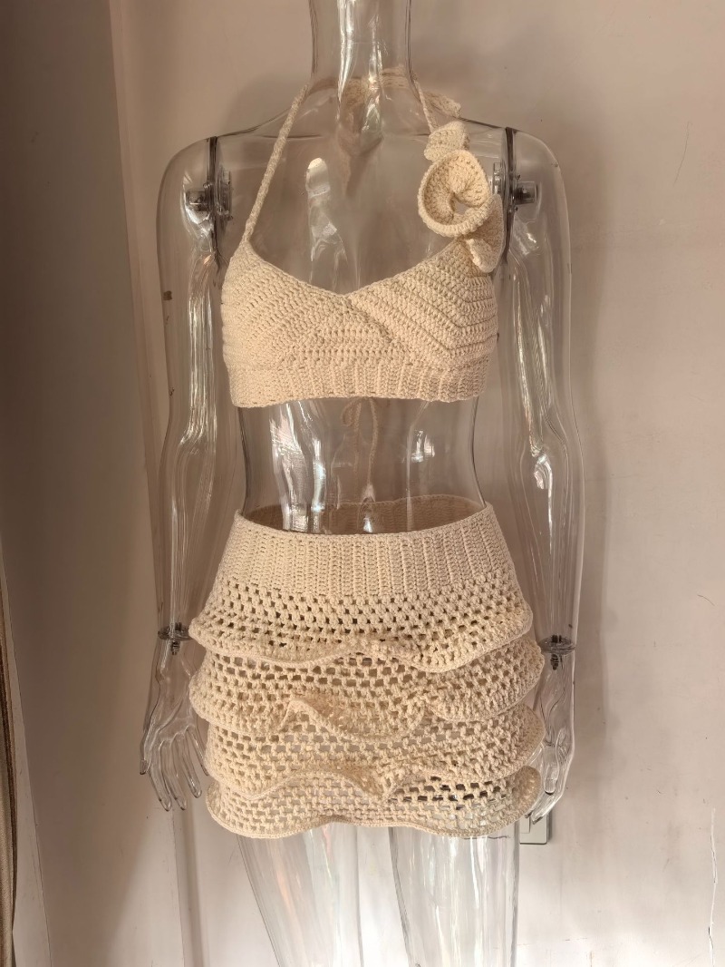 Women Hand Crochet Knitted Ruf - Cami Top Lace 评论和价格
