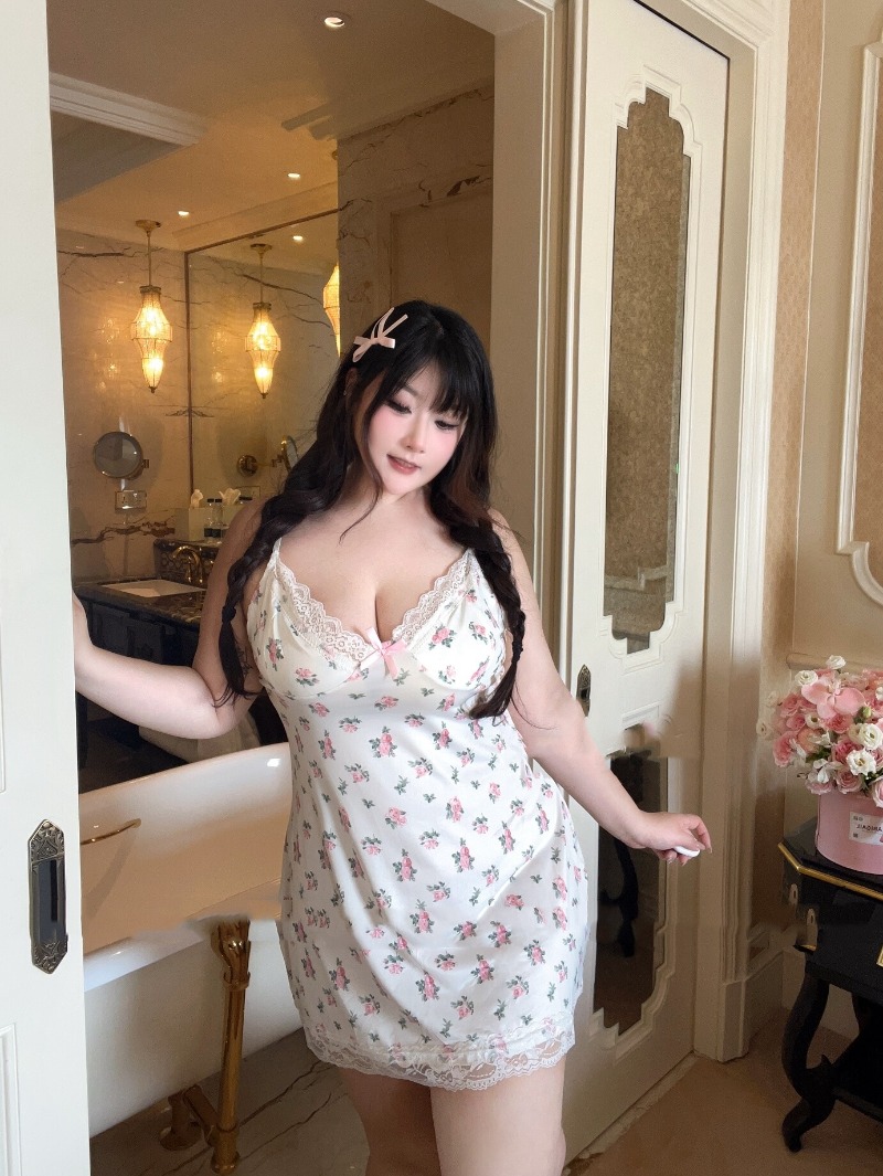 Women's Sexy Plus Size Lingeri - Babydoll Chemise Night 评论和价格