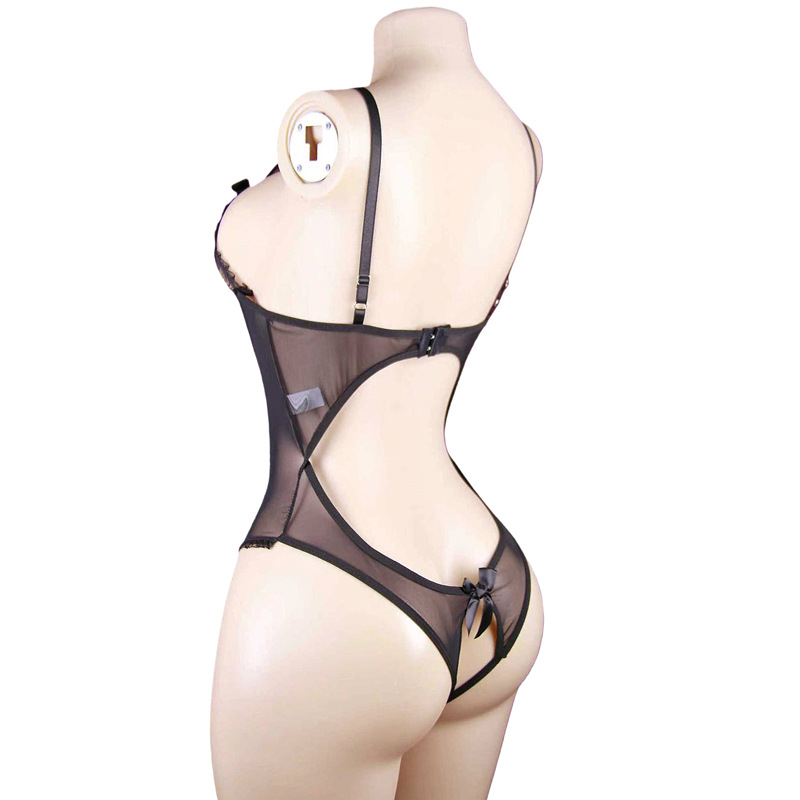 Women Sexy Open Bra Strap Ling - Babydoll Chemise Night 评论和价格