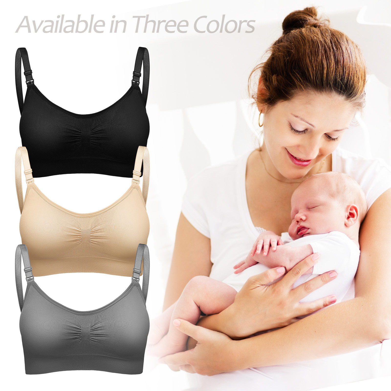 3 Pcs Breastfeeding Bras for W - Nursing Bra Sleep 评论和价格