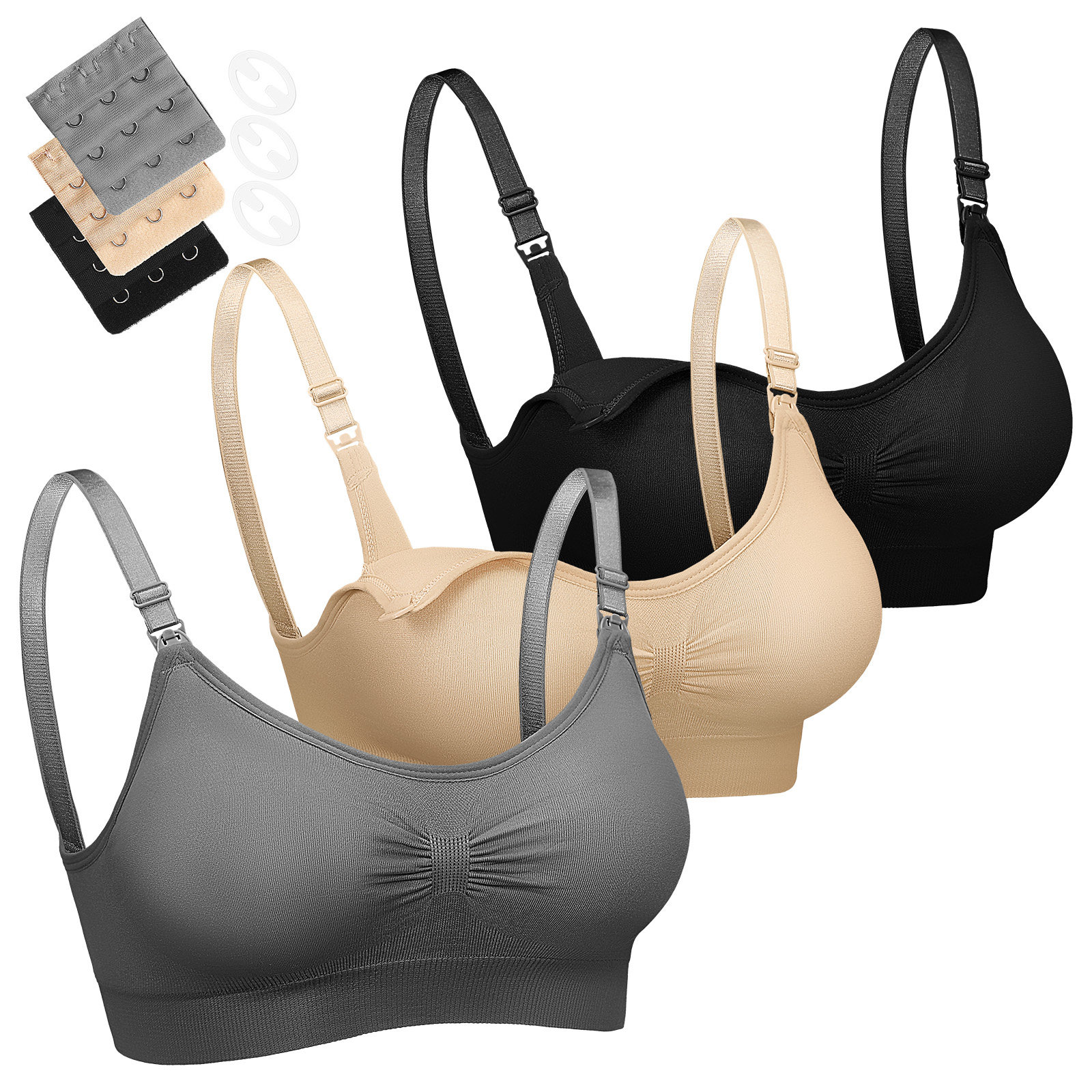 3 Pcs Breastfeeding Bras for W - Nursing Bra Sleep 评论和价格