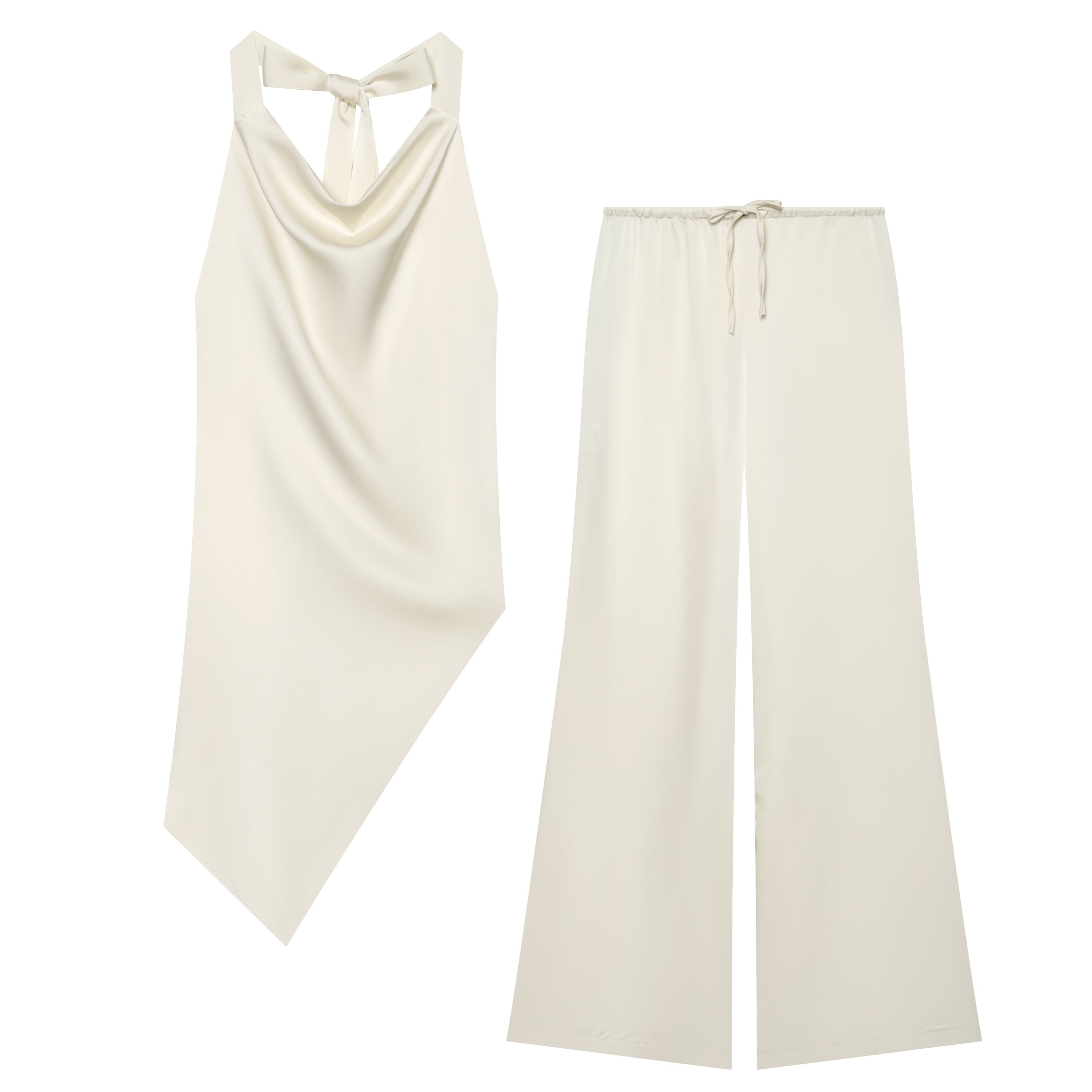 BSAY 2026 Women Satin Two Piec - Cami Top Lace 评论和价格