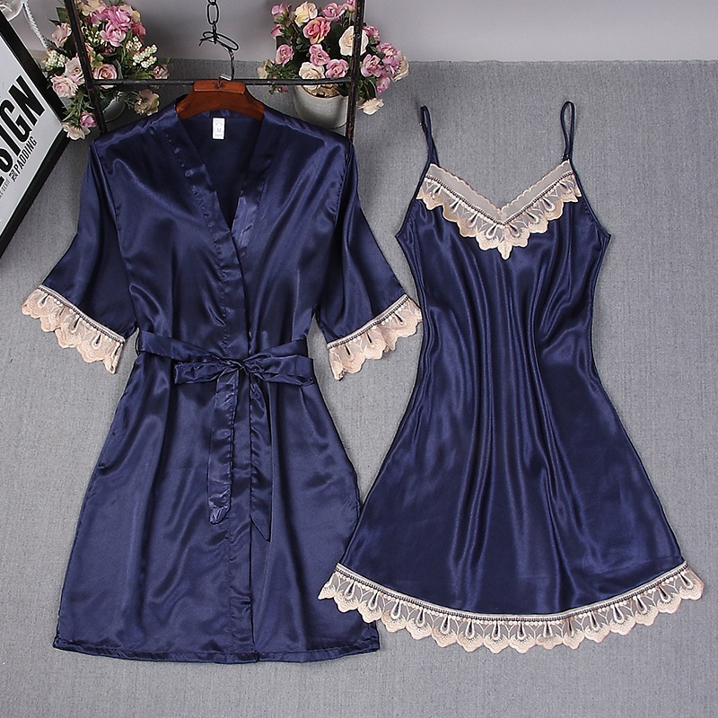 Fashion Women Burgundy Faux Si - Robe Silk Women 评论和价格