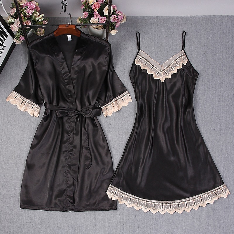 Fashion Women Burgundy Faux Si - Robe Silk Women 评论和价格