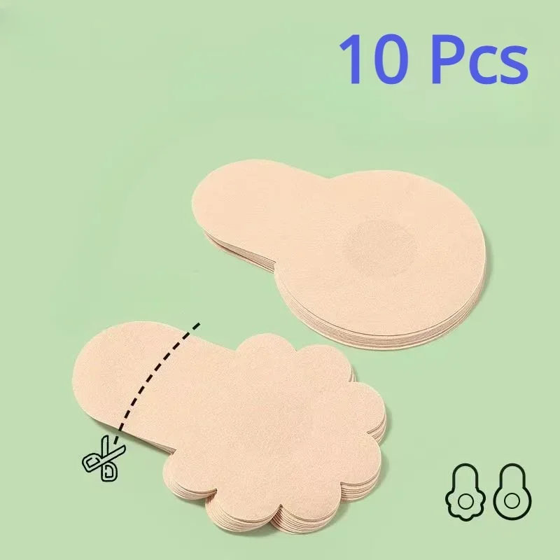10pcs Women's Invisible Breast - Silicone Bra Adhesive 评论和价格