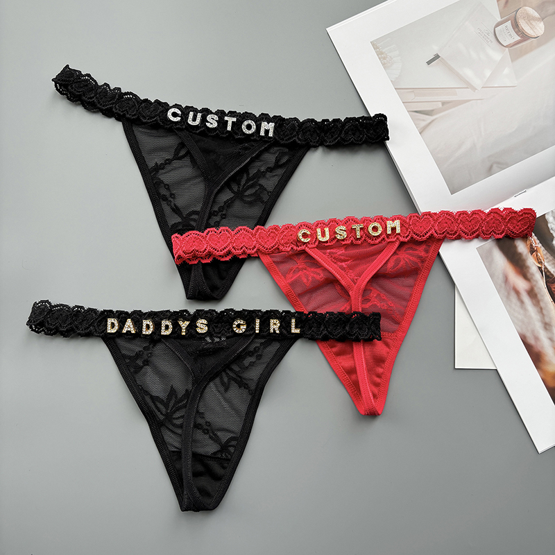 Personality Custom Thong Name  - Thong Bikini Women 评论和价格