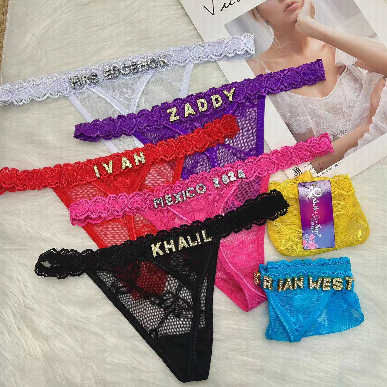 Custom Thongs with Name for Bo - Thong Bikini Women 评论和价格