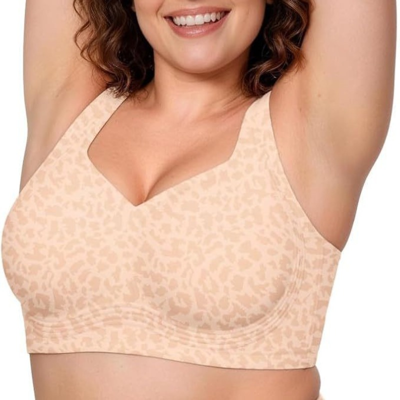 Leopard Jelly Bras No Underwir - Push Up Bra Padded 评论和价格