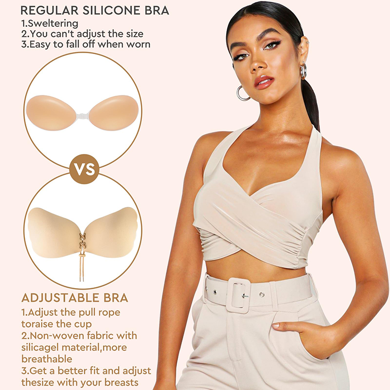 1/2 Pairs Women Summer Backles - Push Up Bra Padded 评论和价格