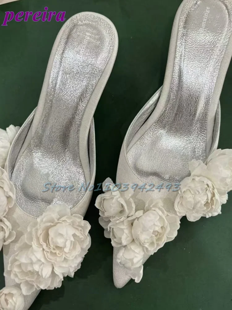 Multi Flower Wedding Sandals S - Slip Dress Satin 评论和价格