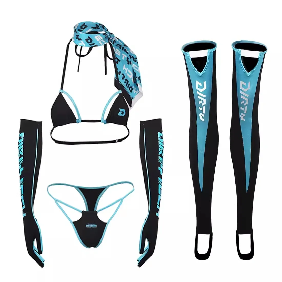 Women Sexy 5 Pieces Bikini Set - Thong Bikini Women 评论和价格