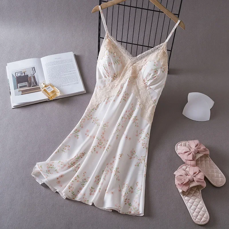 Women's Sexy Lingerie Satin Ni - Babydoll Chemise Night 评论和价格