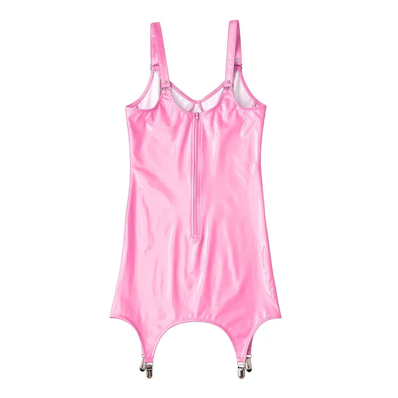 Womens Shiny Metallic PVC Leat - Babydoll Chemise Night 评论和价格