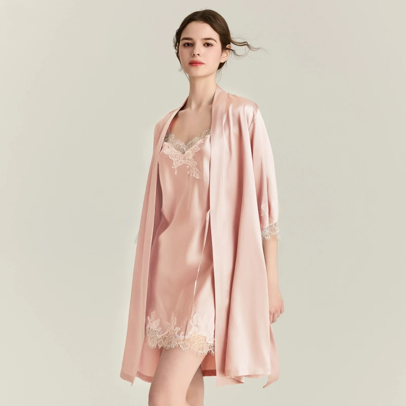 22MM 100% Mulberry Silk Robe G - Robe Silk Women 评论和价格