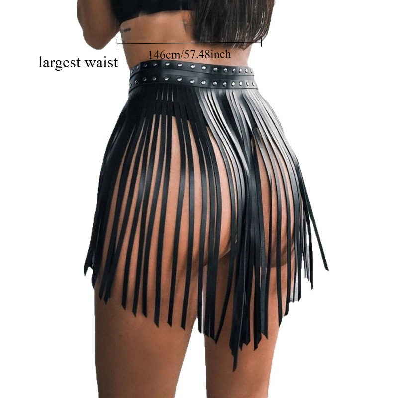 Women Gothic Bondage Skirt Bla - Garter Belt Set 评论和价格