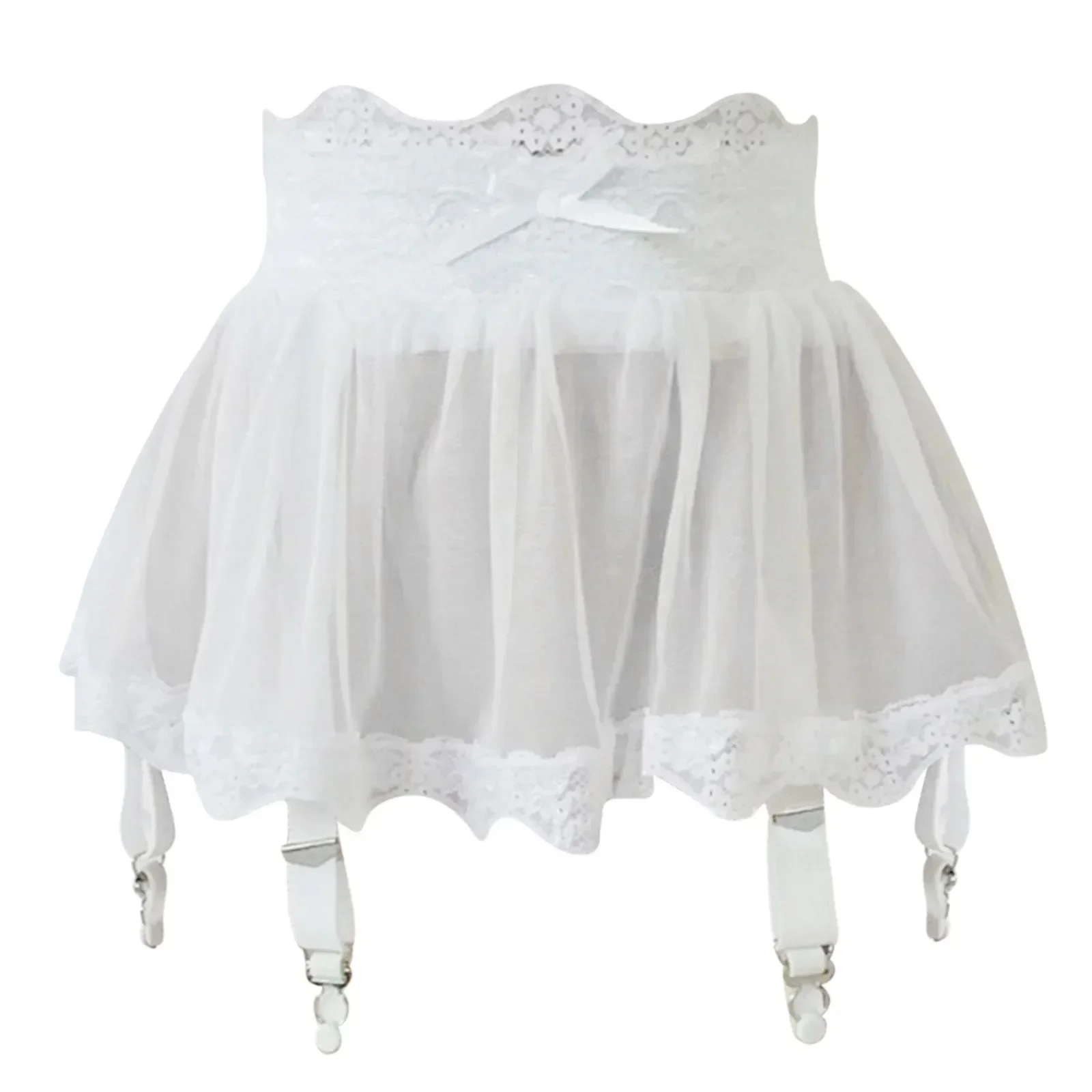Women High Waist Lace Bandage  - Garter Belt Set 评论和价格