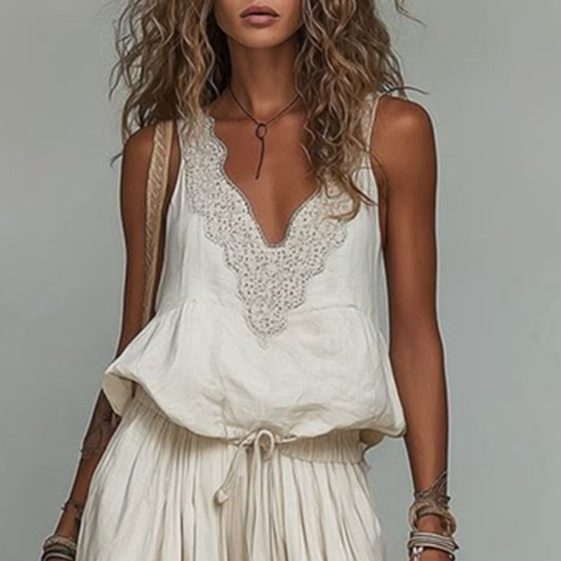 Women Sleeveless Lace V Neck S - Cami Top Lace 评论和价格
