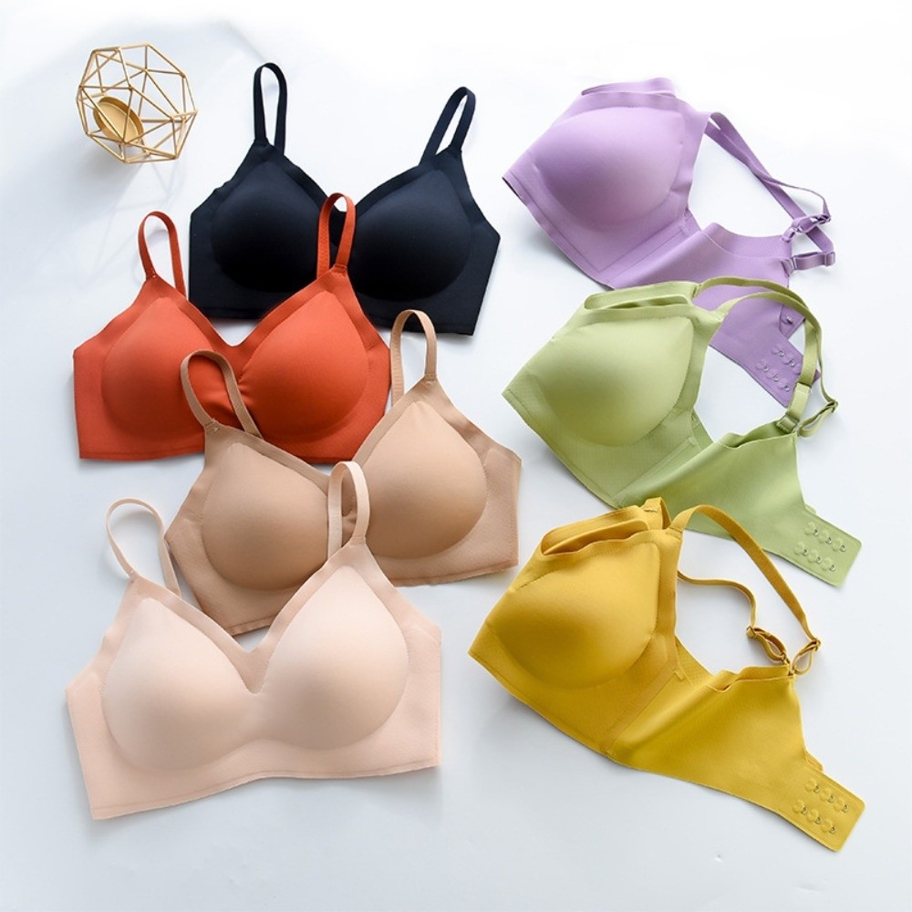 Push Up Wireless Bra Gathered  - Bralette Wireless Soft 评论和价格