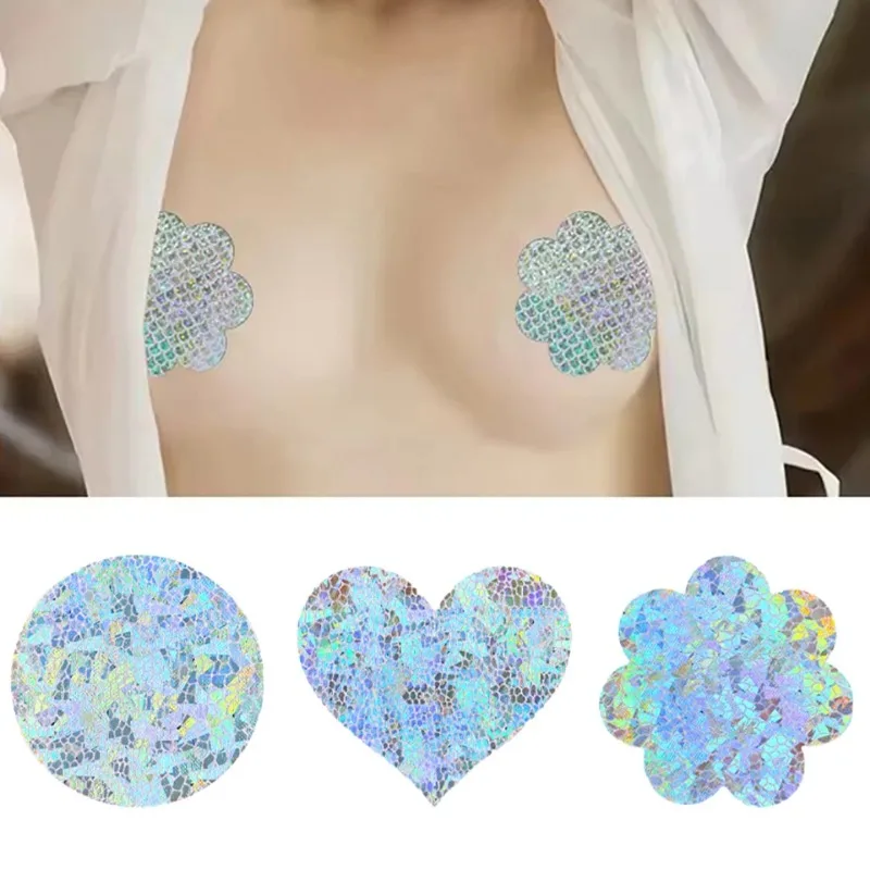 5 Pairs Glitters Pasties Nippl - Nipple Cover Pasties 评论和价格