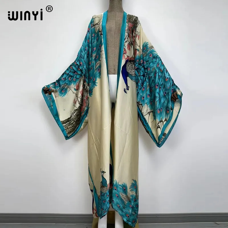 WINYI 2022 Summer Women Cardig - Robe Silk Women 评论和价格