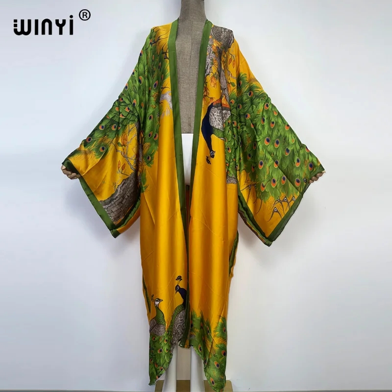 WINYI 2022 Summer Women Cardig - Robe Silk Women 评论和价格
