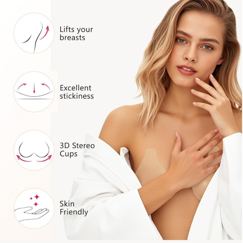 Seamless Silicone Nipple Cover - Silicone Bra Adhesive 评论和价格