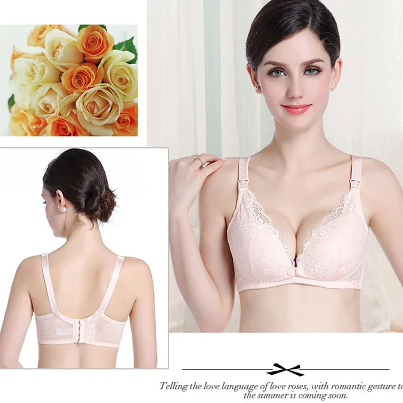 Maternity Lace Trim Nursing Br - Nursing Bra Sleep 评论和价格