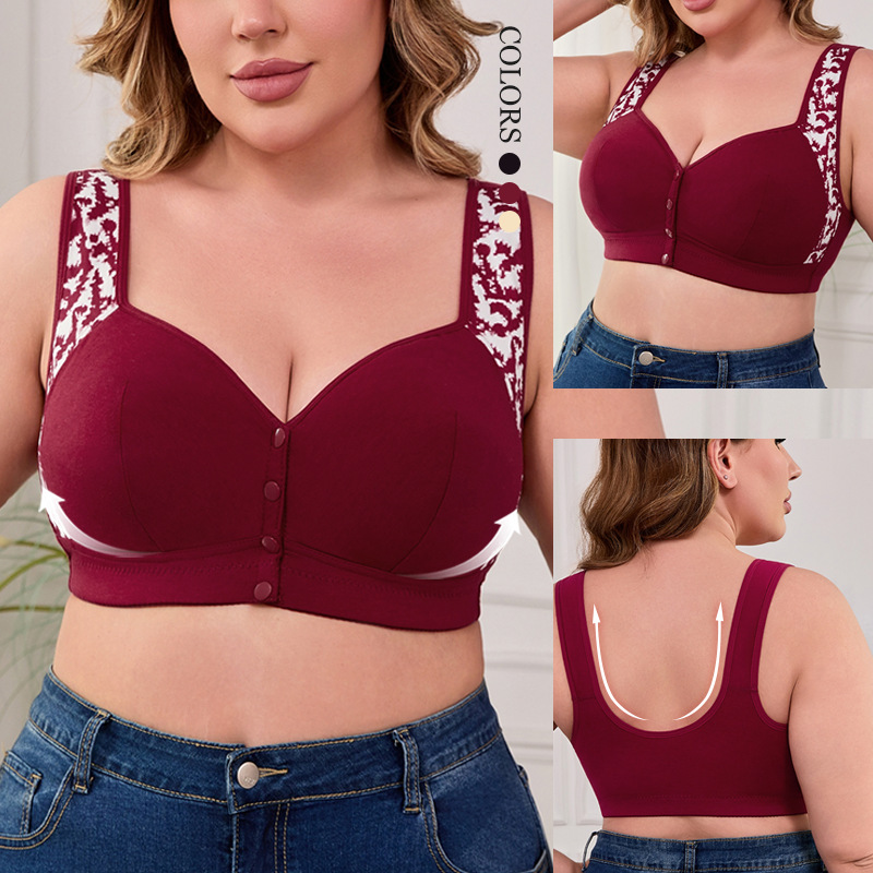 XL-7XL Plus Size Front Buckle  - Seamless Underwear Women 评论和价格