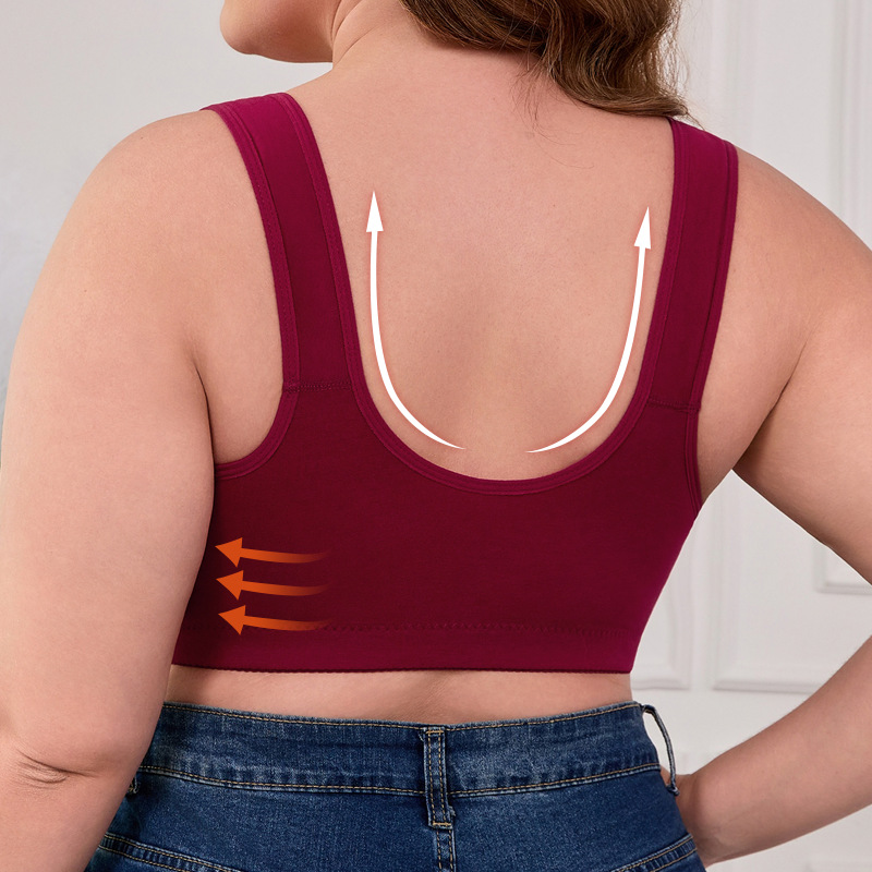 XL-7XL Plus Size Front Buckle  - Seamless Underwear Women 评论和价格